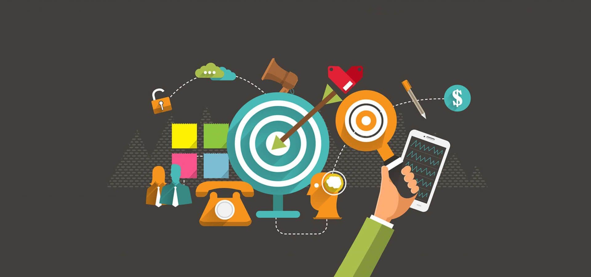 Ilustración para servicio de marketing y comunicación